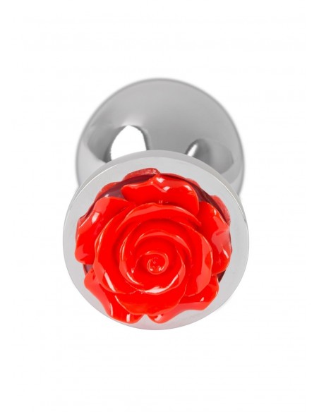 Korek analny z różyczką Rose Butt Plug - Korki analne stalowe - 4