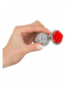 Korek analny z różyczką Rose Butt Plug - Korki analne stalowe - 1