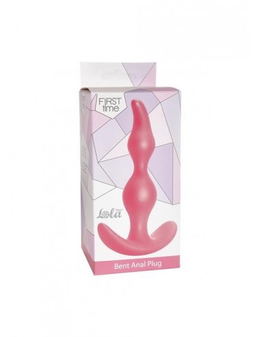 Korek analny zatyczka Anal Plug Bent Anal Plug Pink - Korki analne silikonowe - 1