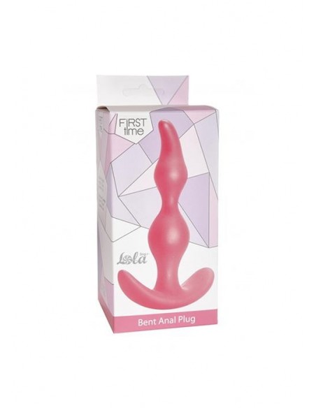 Korek analny zatyczka Anal Plug Bent Anal Plug Pink - Korki analne silikonowe - 1
