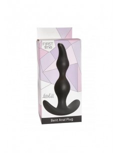 Korek analny zatyczka Anal Plug Bent Anal Plug Black - Korki analne silikonowe - 1