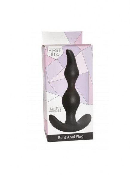 Korek analny zatyczka Anal Plug Bent Anal Plug Black - Korki analne silikonowe - 1