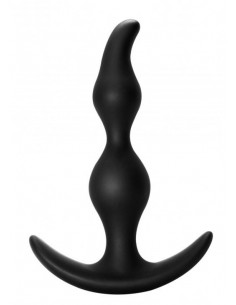 Korek analny zatyczka Anal Plug Bent Anal Plug Black - Korki analne silikonowe - 1 2