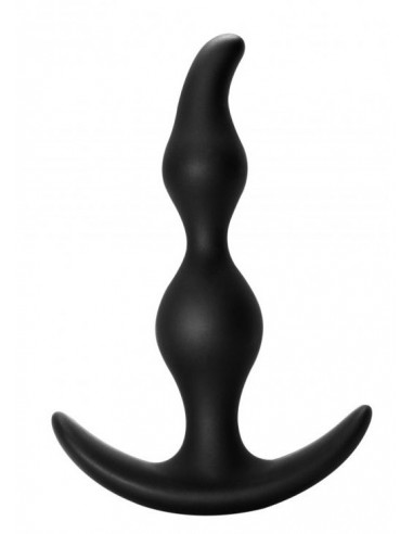 Korek analny zatyczka Anal Plug Bent Anal Plug Black - Korki analne silikonowe - 2