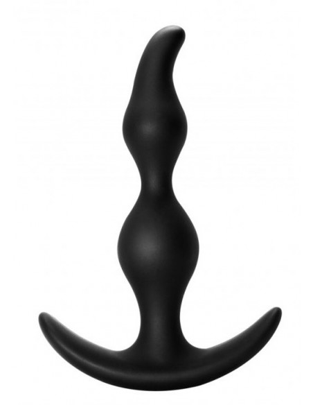 Korek analny zatyczka Anal Plug Bent Anal Plug Black - Korki analne silikonowe - 2