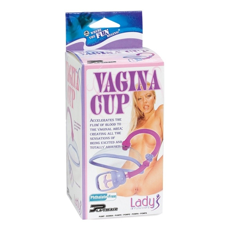 Pompka waginalna Vagina Cup with Intra Pump - anatomiczna przyssawka ABS z ręczną pompą tłokową i zaworem wylotowym - 2