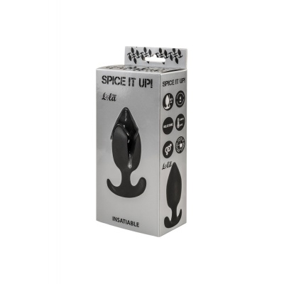 Stymulator analny Insatiable Black z przesuniętym środkiem ciężkości, 10,5 cm - 1