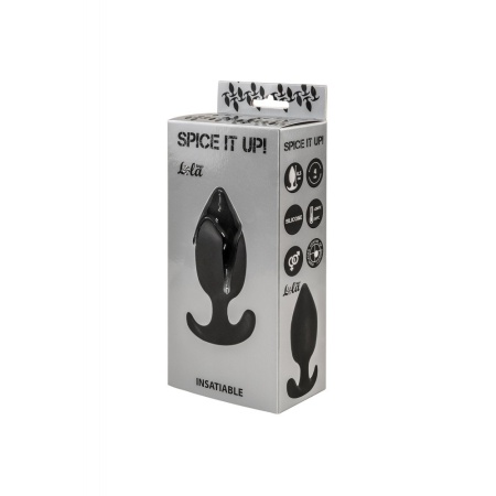 Stymulator analny Insatiable Black z przesuniętym środkiem ciężkości, 10,5 cm - 1