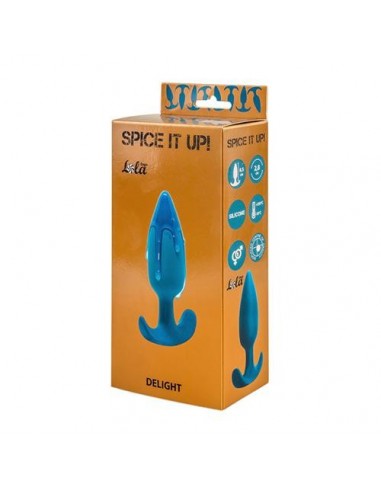 Korek analny zatyczka Anal plug with misplaced center of gravitySpice it up Delight Aquamarine - Korki analne silikonowe - 1