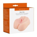 Masturbator Miss Mia Premium Vibrating Realistic Flesh - dwa kanały (pochwowy i analny), dwa pociski wibracyjne, pilot przewodow - 3