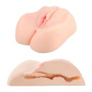 Masturbator Miss Mia Premium Vibrating Realistic Flesh - dwa kanały (pochwowy i analny), dwa pociski wibracyjne, pilot przewodow - 5