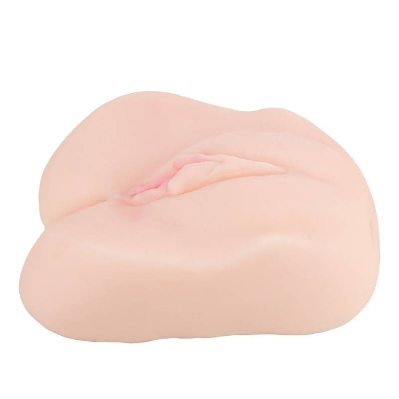 Masturbator Miss Mia Premium Vibrating Realistic Flesh - dwa kanały (pochwowy i analny), dwa pociski wibracyjne, pilot przewodow - 7