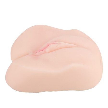 Masturbator Miss Mia Premium Vibrating Realistic Flesh - dwa kanały (pochwowy i analny), dwa pociski wibracyjne, pilot przewodow - 7