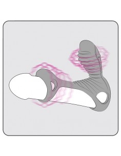 Pierścien erekcyjny wibrujący GLADIATOR + LRS - Pierścienie erekcyjne wibrujące - 1 2