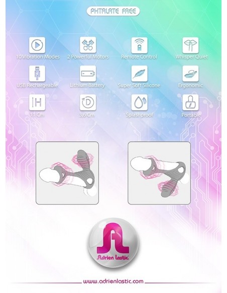 Pierścien erekcyjny wibrujący GLADIATOR + LRS - Pierścienie erekcyjne wibrujące - 9