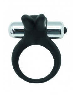 Pierścien erekcyjny wibrujący Timeless stretchy ring Czarny - Pierścienie erekcyjne wibrujące - 1 2