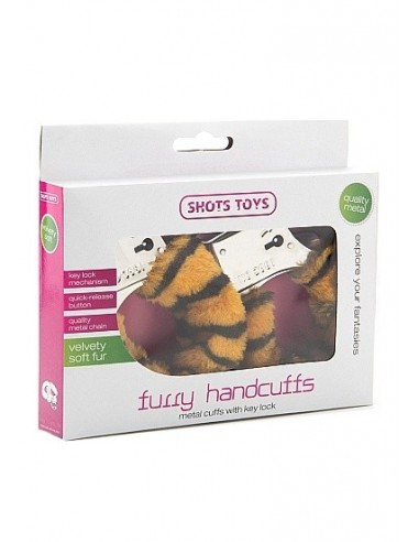 Kajdanki erotyczne Furry Handcuffs - Tiger  - Kajdanki erotyczne - 2