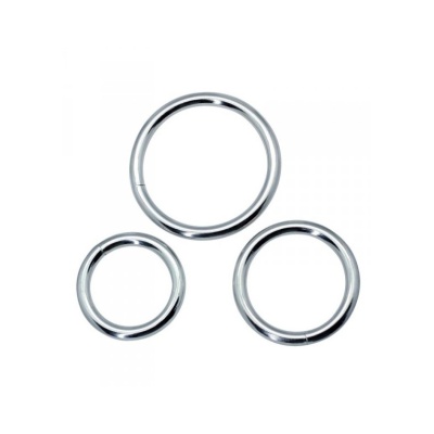 Zestaw pierścieni erekcyjnych Timeless Metal Rings 3 szt. – średnice 3-4 cm - 1
