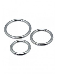 Zestaw pierścieni erekcyjnych na penisa Timeless metal rings (3 pcs) - Pierścienie erekcyjne niewibrujące - 1 2