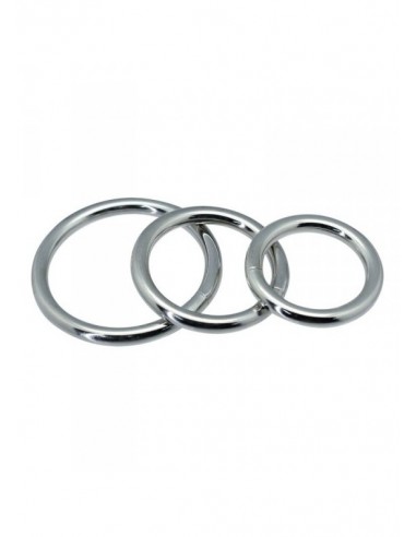 Zestaw pierścieni erekcyjnych na penisa Timeless metal rings (3 pcs) - Pierścienie erekcyjne niewibrujące - 3