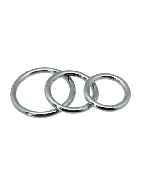 Zestaw pierścieni erekcyjnych na penisa Timeless metal rings (3 pcs) - Pierścienie erekcyjne niewibrujące - 3