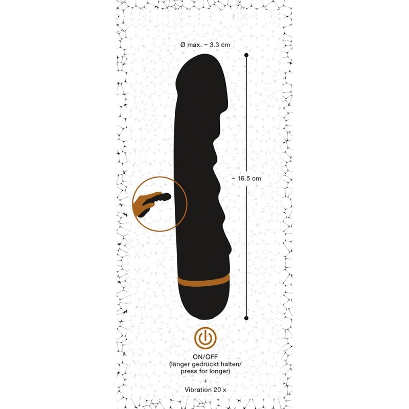 Wibrator Bendy Ripple – elastyczny trzonek z 5 falami stymulującymi, 20 trybów, długość 16,5 cm - 7
