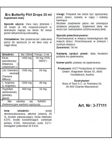 Supl.diety-Ero Butterfly Flirt Drops 30 ml - Do przypisania - 3