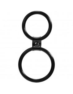 Pierścień na Penisa na penisa Me You Us Dual Ring Cock Ring Black - Pierścienie erekcyjne niewibrujące - 1