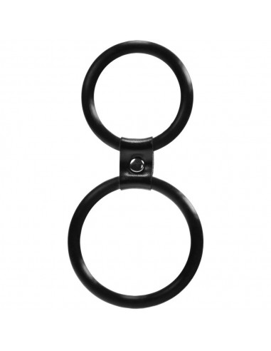 Pierścień na Penisa na penisa Me You Us Dual Ring Cock Ring Black - Pierścienie erekcyjne niewibrujące - 1