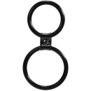 Pierścień erekcji Dual Ring Black - podwójny mechanizm uciskowy, średnica wewnętrzna dobierana indywidualnie - 1