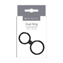 Pierścień erekcji Dual Ring Black - podwójny mechanizm uciskowy, średnica wewnętrzna dobierana indywidualnie - 2