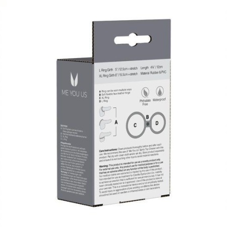 Pierścień erekcji Dual Ring Black - podwójny mechanizm uciskowy, średnica wewnętrzna dobierana indywidualnie - 4