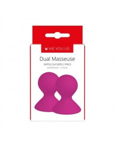 Pompki na sutki Me You Us Dual Masseuse Silicone Nipple Suckers 2 Pack Purple - Pompki do sutków i pochwy - 1