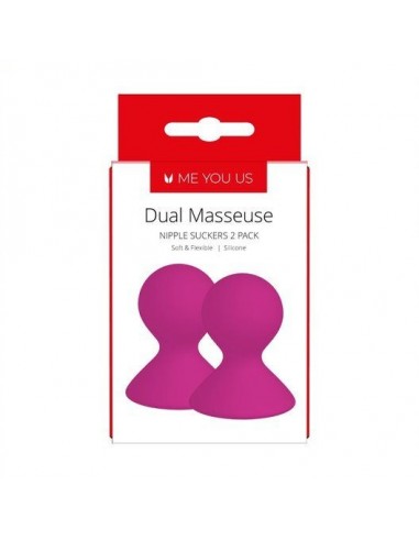 Pompki na sutki Me You Us Dual Masseuse Silicone Nipple Suckers 2 Pack Purple - Pompki do sutków i pochwy - 1