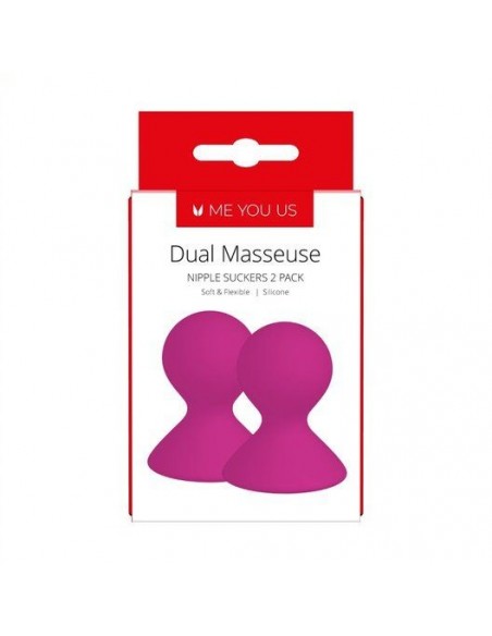 Pompki na sutki Me You Us Dual Masseuse Silicone Nipple Suckers 2 Pack Purple - Pompki do sutków i pochwy - 1