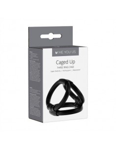Pierścień na Penisa  Me You Us Caged Up Cock Cage Black - Pierścienie erekcyjne niewibrujące - 1 2