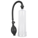 Pompka próżniowa do penisa Bang Bang Clear – przezroczysty cylinder 20 cm, Ø wew. 5,3 cm, ręczna gruszka ssąca z zaworem bezpiec - 1
