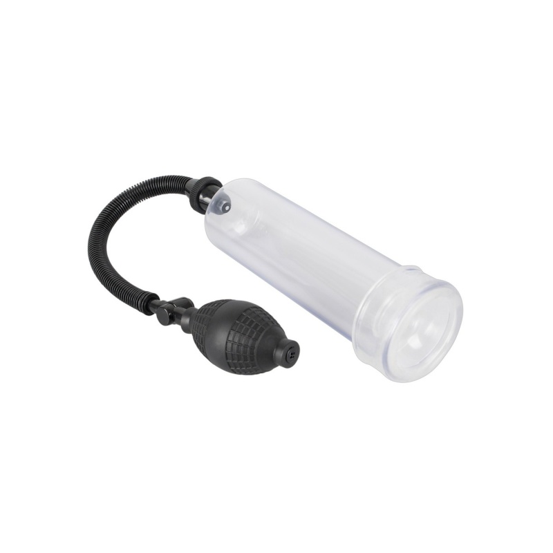 Pompka próżniowa do penisa Bang Bang Clear – przezroczysty cylinder 20 cm, Ø wew. 5,3 cm, ręczna gruszka ssąca z zaworem bezpiec - 3