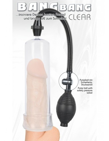 Pompka Erekcyjna Do Penisa Bang Bang Clear - Akcesoria Erotyczne - Pompki erekcyjne i powiększające penisa - 7