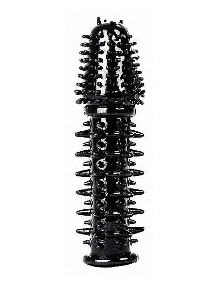 Nakładka Na Penisa Thrilling Silicone Penis Extension - Black  - Przedłużki i nakładki na penisa - 1