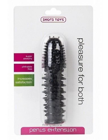 Nakładka Na Penisa Thrilling Silicone Penis Extension - Black  - Przedłużki i nakładki na penisa - 2