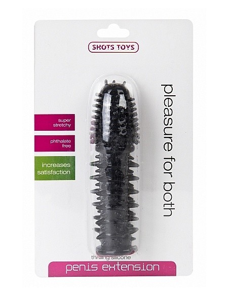 Nakładka Na Penisa Thrilling Silicone Penis Extension - Black  - Przedłużki i nakładki na penisa - 2