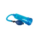 Pompa próżniowa do penisa Bang Bang Blue — ręczna pompa balonowa, przezroczysty cylinder 20 cm, głębokość wsunięcia 18,4 cm, tul - 3