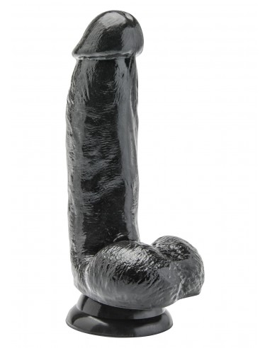 Realistyczne Dildo Cock 6 Inch W/ Balls Black - Dilda realistyczne - 1