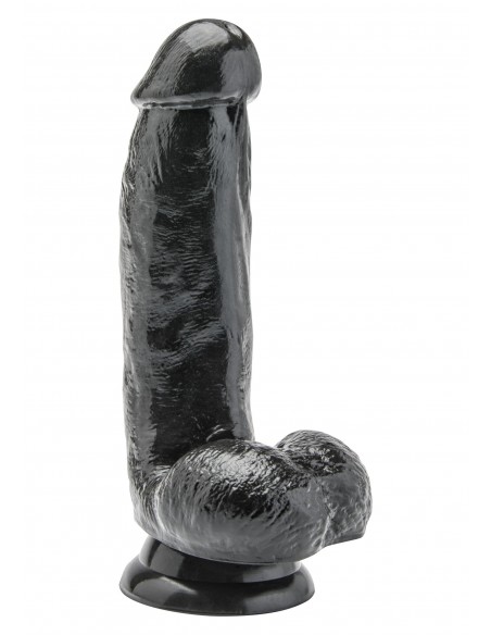 Realistyczne Dildo Cock 6 Inch W/ Balls Black - Dilda realistyczne - 1