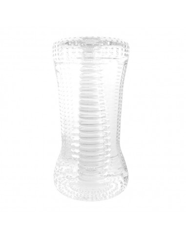 Masturbator Me You Us Ripple Dual End Stroker Transparent - Masturbatory i Sztuczne pochwy - 4