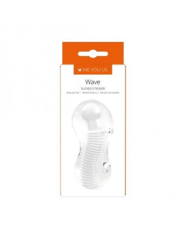 Masturbator Me You Us Wave Sucker Stroker Transparent - Masturbatory i Sztuczne pochwy - 1
