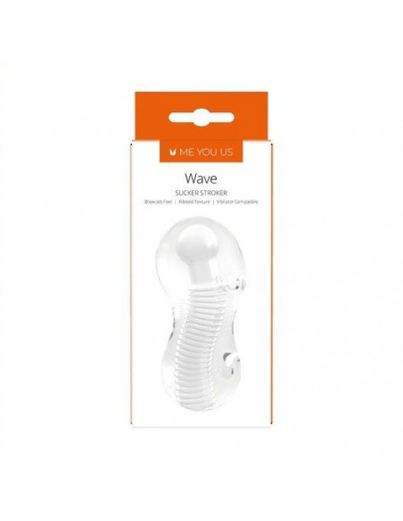 Masturbator Me You Us Wave Sucker Stroker Transparent - Masturbatory i Sztuczne pochwy - 1