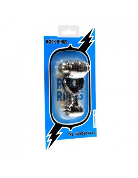 Pierścień na penisa z wibracjami Rock Rings The Thunder Ball - Do przypisania - 5