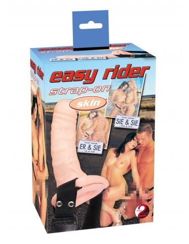 Realistyczny Strapon Z Wibracjami Cyberskóra Easy Rider Skin - Strap-ony, dilda na pasku z wibracją - 2